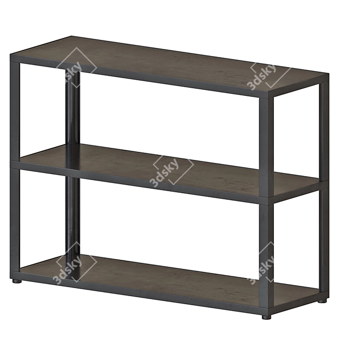 Minimalist Design Bookshelf 3D Model 3D model image 4