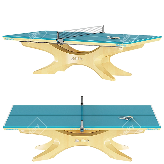 Professional Table Tennis Set with Accessories 3D model image 1