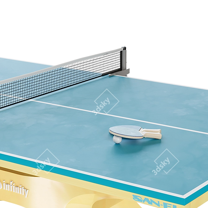Professional Table Tennis Set with Accessories 3D model image 2