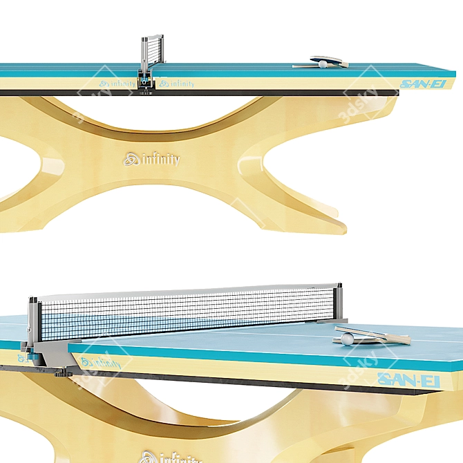 Professional Table Tennis Set with Accessories 3D model image 4