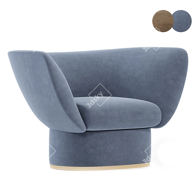 Modern Sicis Tulipa Armchair Design 3D model image 1