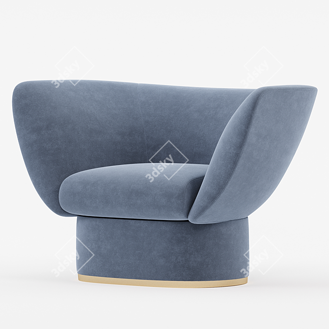 Modern Sicis Tulipa Armchair Design 3D model image 2