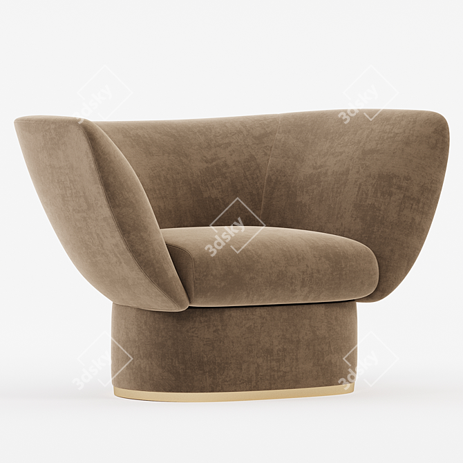 Modern Sicis Tulipa Armchair Design 3D model image 4