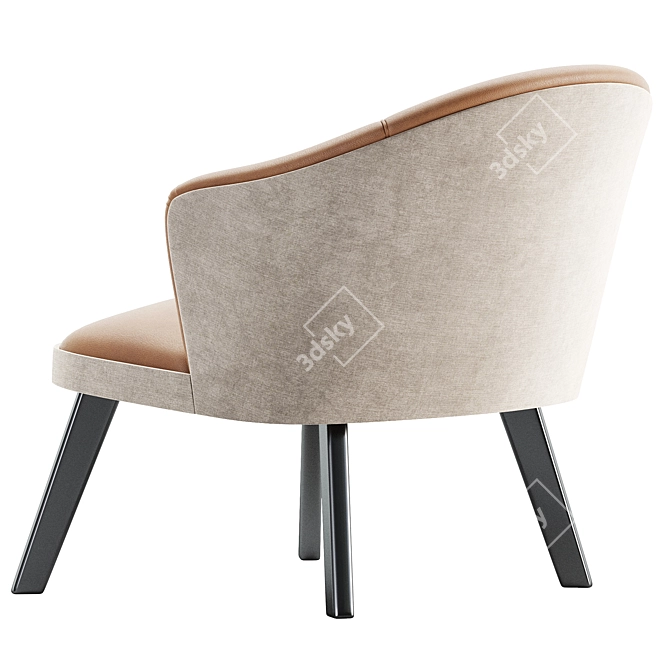 Sleek NELLY Armchair Design 3D model image 3