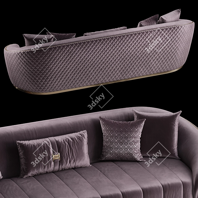 Elegant Bell Sofa Set 3D model image 2