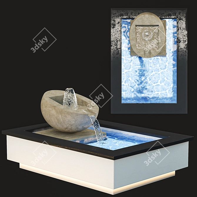 Versatile Directional Fountain Trio 3D model image 4