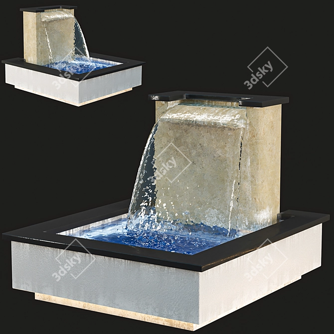 Versatile Directional Fountain Trio 3D model image 6