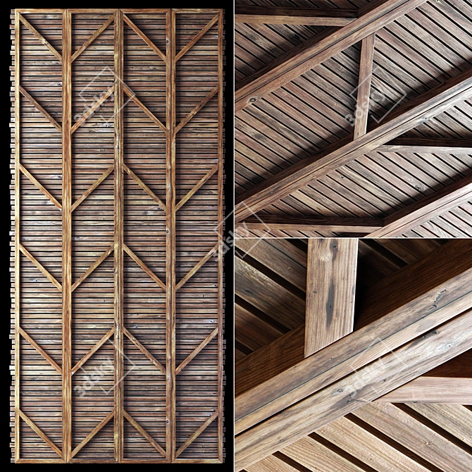 Polygon Wall Art Kit with High-Quality Textures 3D model image 1