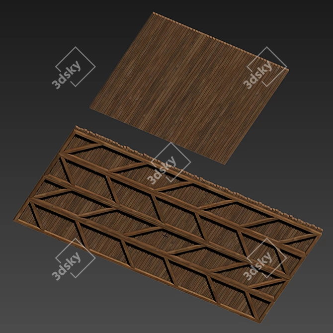 Polygon Wall Art Kit with High-Quality Textures 3D model image 6