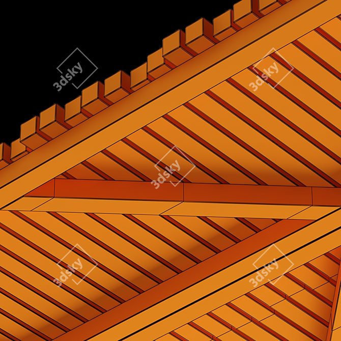 Polygon Wall Art Kit with High-Quality Textures 3D model image 7