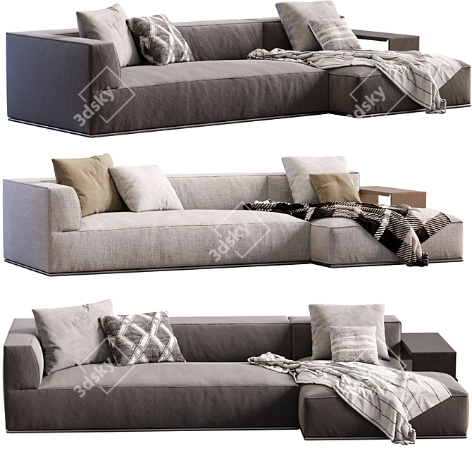 Modern Flexform Sofa Perry Design 3D model image 1