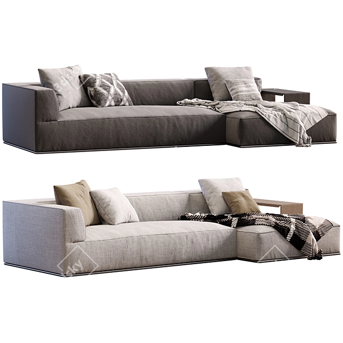 Modern Flexform Sofa Perry Design 3D model image 4