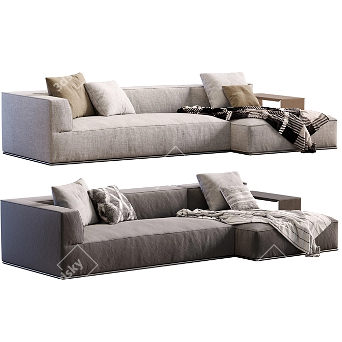 Modern Flexform Sofa Perry Design 3D model image 5