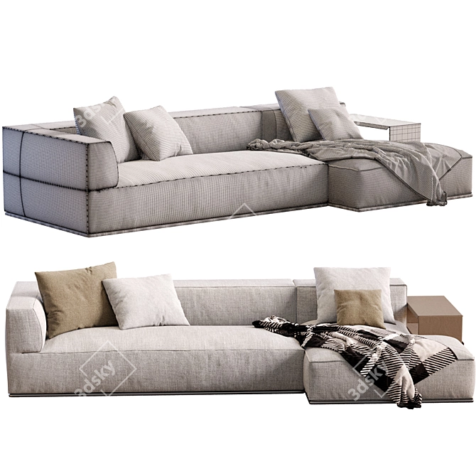 Modern Flexform Sofa Perry Design 3D model image 6