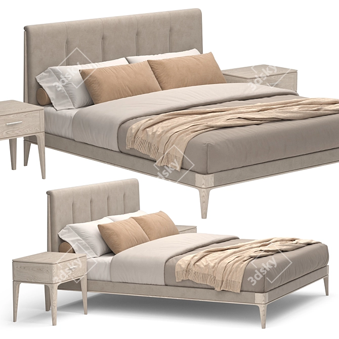 Tosconova Lungarno Bedframe 3D model image 1