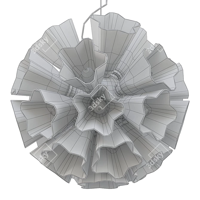 Snowdrop Bouquet Chandelier 3D model image 2