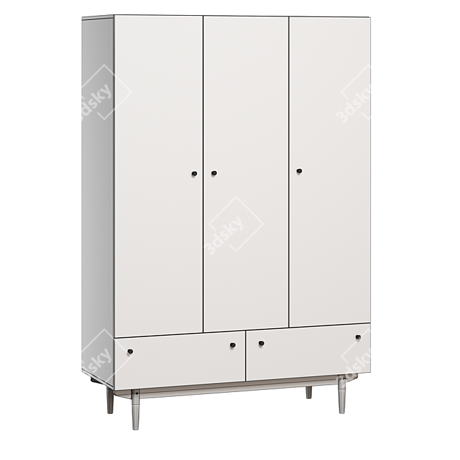 Orland Wardrobes in Golden Oak 3D model image 3