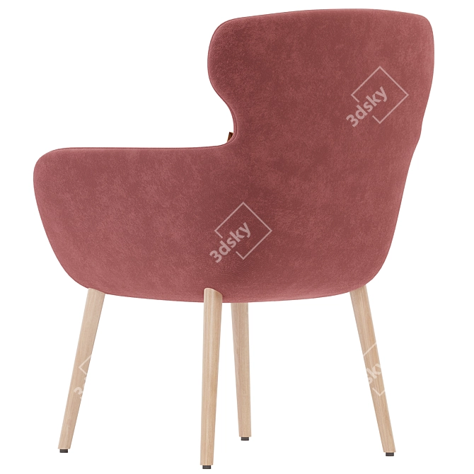 Elegant Porto Bello Collinet Chair 3D model image 3