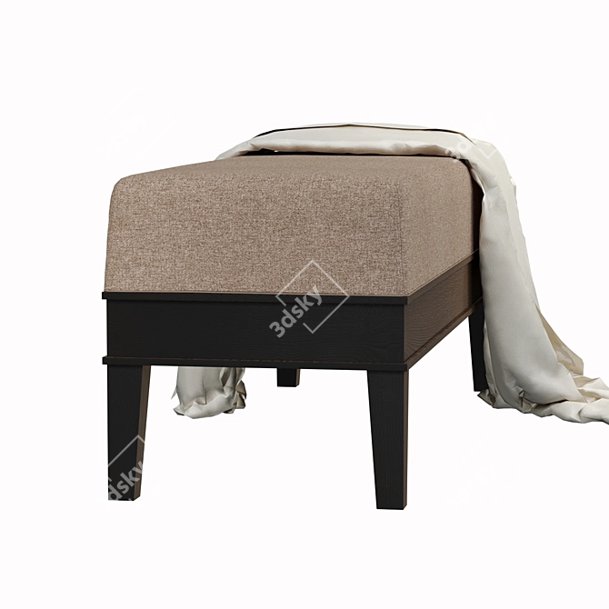 Dublin Ottoman: Dual Color Options 3D model image 3