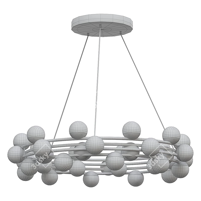 Artistic Berries Chandelier Accentuating Beauty 3D model image 2