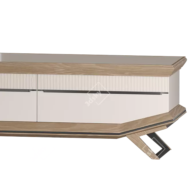 Sleek Modern Bergama TV Unit 3D model image 5