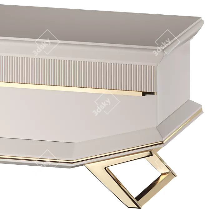 Sleek Modern Bergama TV Unit 3D model image 9