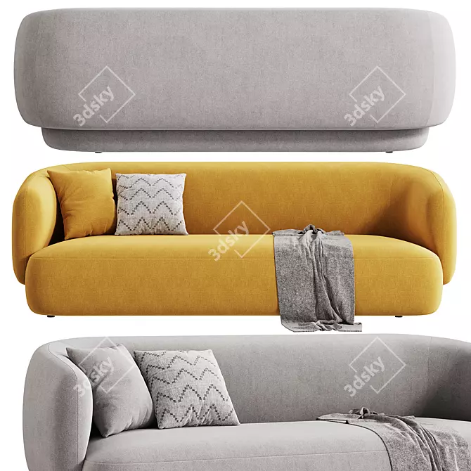  Sleek NOAH Sofa Render Corona 3D model image 2