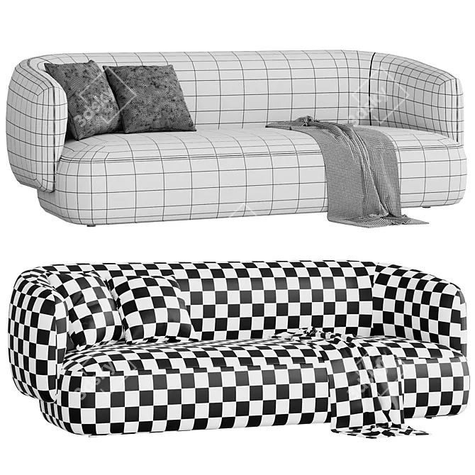  Sleek NOAH Sofa Render Corona 3D model image 3