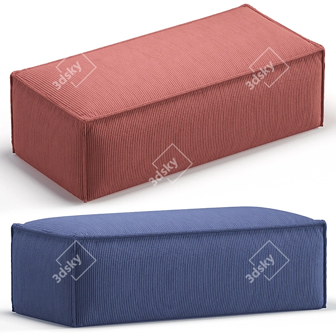 Eten Pouffe: 4-Color Creative Seating 3D model image 2