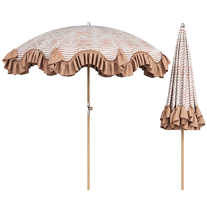 Graphic Fashion Beach Umbrella 3D model image 1