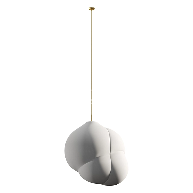 Handcrafted Cloud Pencil Suspension 3D model image 2