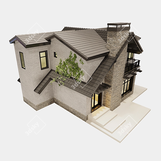 Rustic Charm Farmhouse Decor 3D model image 2