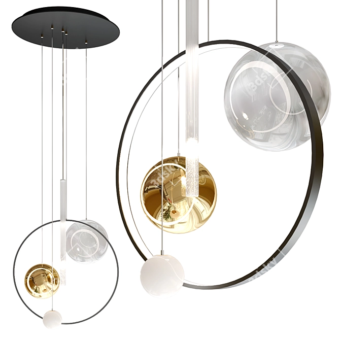 Modern Biarritz Designer Table 3D model image 1