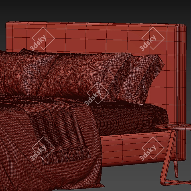 Sleek Modern Bedroom Furniture Set 3D model image 2