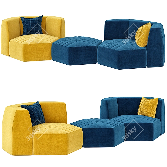 Realistic 3D Model Panorama Sofa 3D model image 1