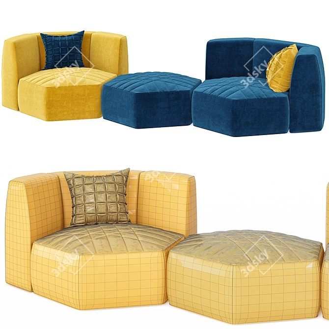 Realistic 3D Model Panorama Sofa 3D model image 3