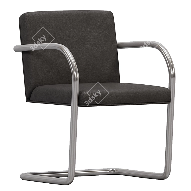 Modern Tubular Brno Chair Model 3D model image 1