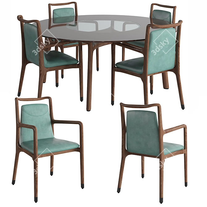 Italian Design Ibla Chairs Table 3D model image 1