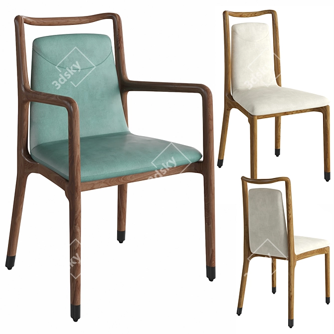 Modern Giorgetti Ibla Chairs 3D model image 1