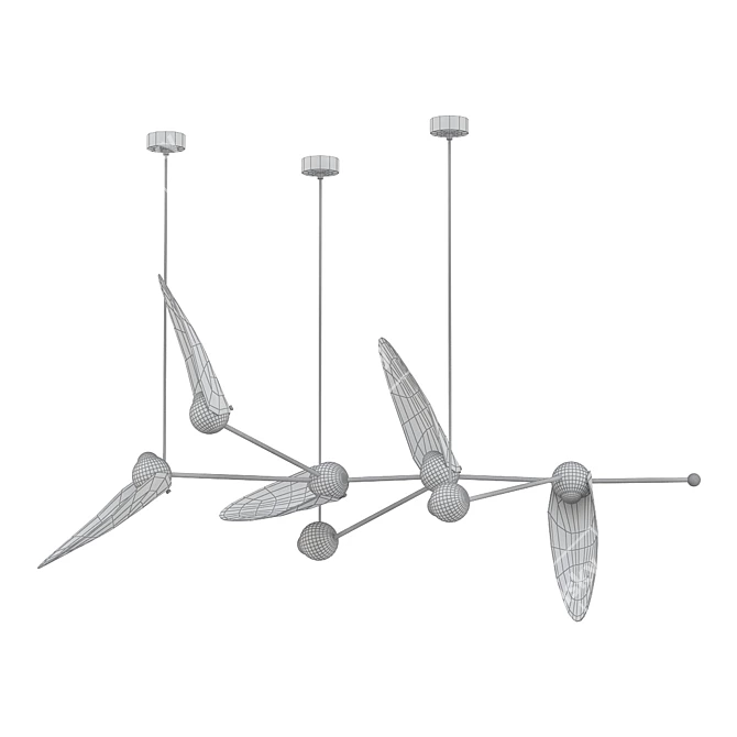 Modern 7-Light LAVRA Chandelier 3D model image 2
