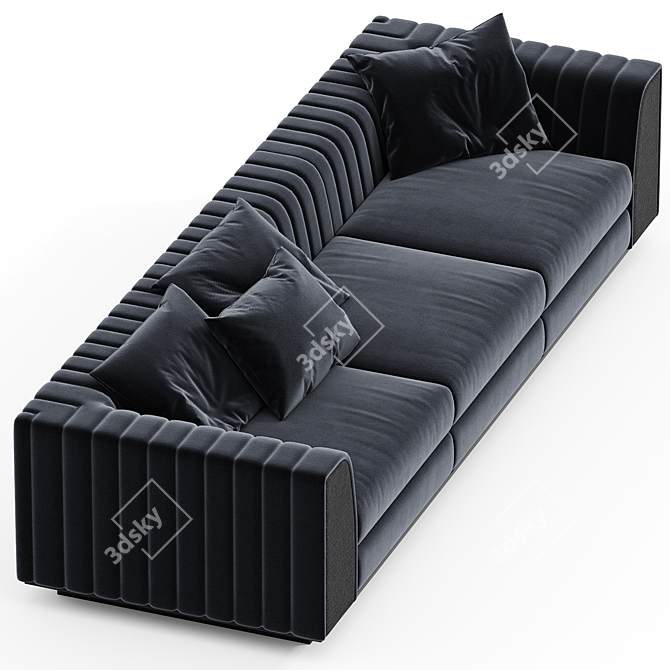 HARRY 3-Seater Fabric Sofa 3D model image 2