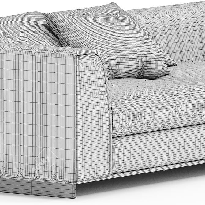 HARRY 3-Seater Fabric Sofa 3D model image 3