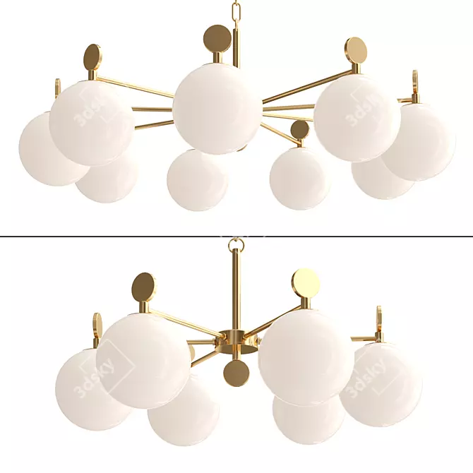 Elegant ABSOLUTE Pendant Chandelier 3D model image 1