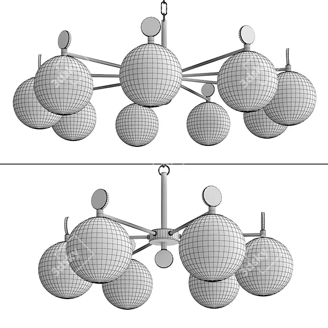 Elegant ABSOLUTE Pendant Chandelier 3D model image 3
