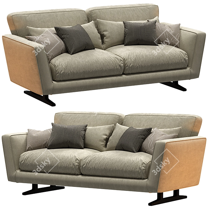 Mizar Modular Sofa: Stylish Elegance 3D model image 1