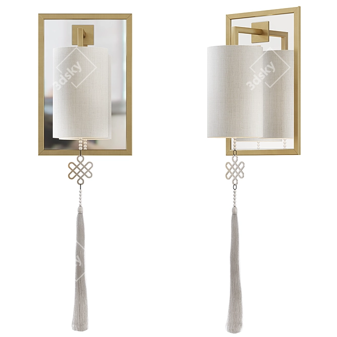 Elegant Wall Lamp Jaipur 3D model image 1