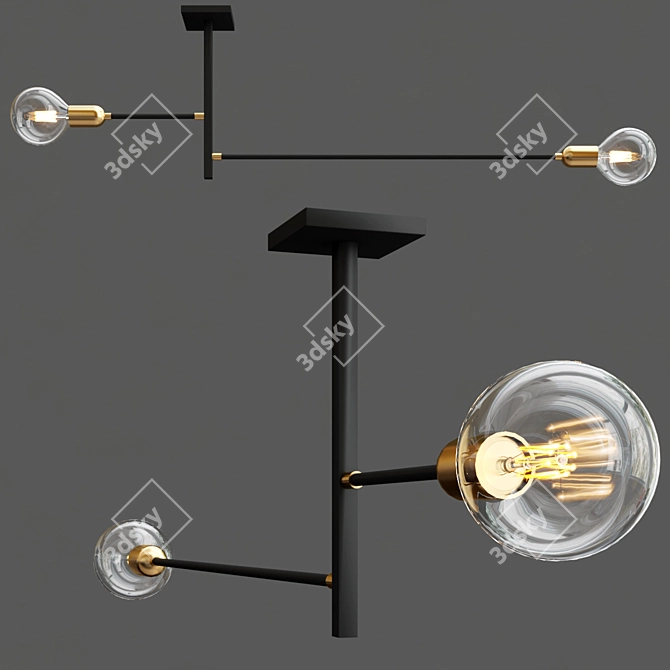 Modern Chic Ceiling Lamp 103 3D model image 2