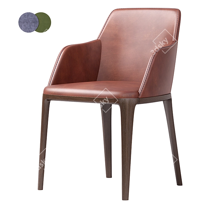 Elegant Poliform Grace Chair 3D model image 1