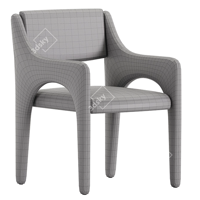 Godard Luxury Dining Chair 3D model image 4