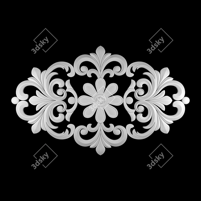 Elegant Ornament 12 Vray Model 3D model image 3
